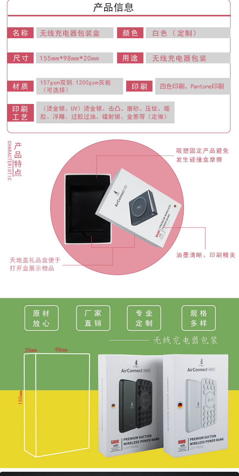 電子產(chǎn)品包裝盒產(chǎn)品參數(shù)
