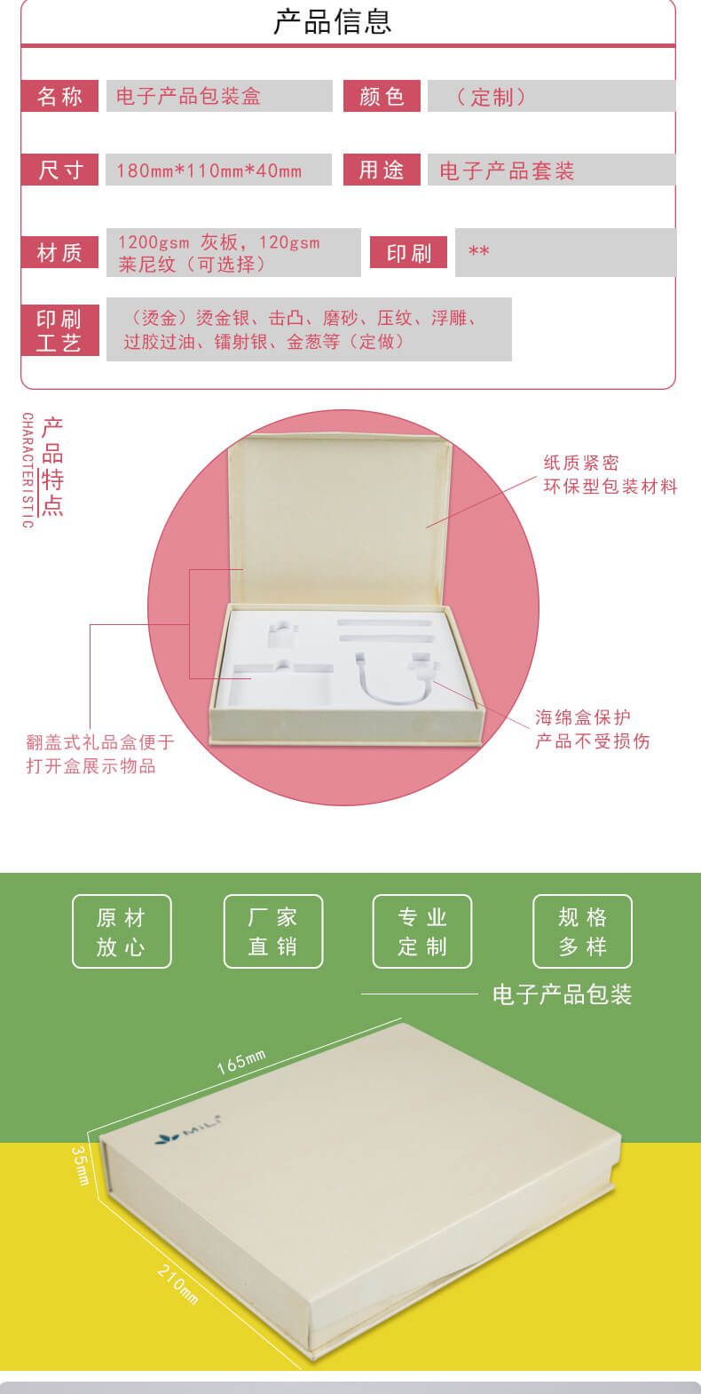 禮品包裝盒產(chǎn)品參數(shù)
