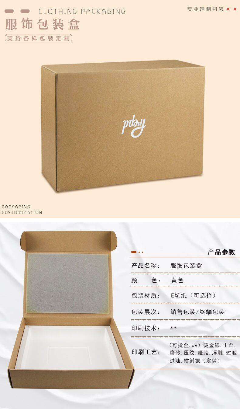 服裝包裝盒產(chǎn)品參數(shù)